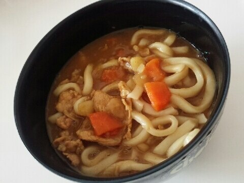 残りカレーでカレーうどん